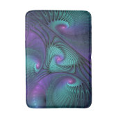 Tapis De Bain Violet rencontre Turquoise moderne art fractal abs (Devant (Vertical))