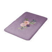 Tapis De Bain Violet rose Lavande Rose Floral Mat (Angle)