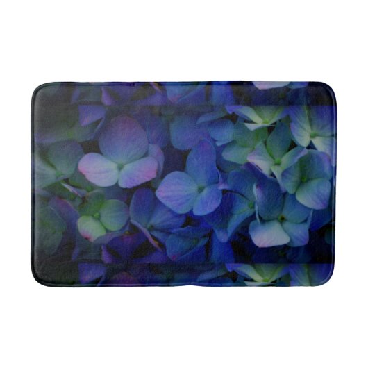 Tapis De Bain Violet violet rose bleu hydrangée fleurie (Devant)