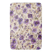 Tapis De Bain Violets - aquarelle (devant Vertical)