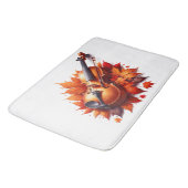 Tapis De Bain Violon dans le lit de feuilles (Angle)