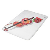 Tapis De Bain Violon de grand bain avec un Rose (Angle)