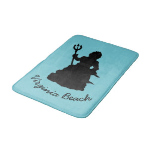 Tapis De Bain Virginia Beach, VA Statue Neptune Océan Nautique