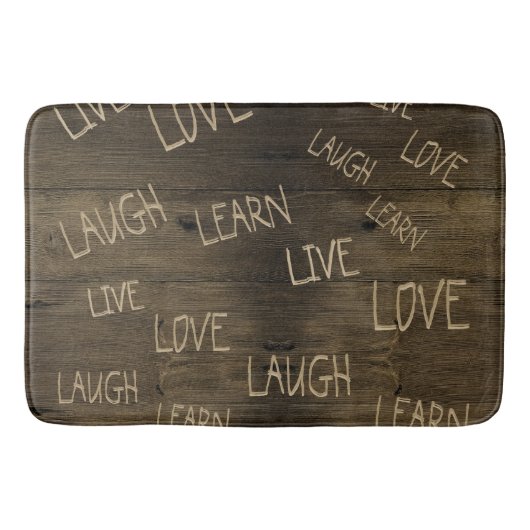 Tapis De Bain Vis, Amour, Rire, Apprendre (Devant)
