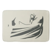 Tapis De Bain Visage Abstrait. (Devant)