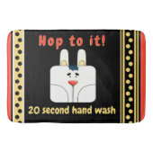 Tapis De Bain Visage de lapin mignon personnalisé et Pois (Devant)