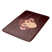 Tapis De Bain Visage de singe pixelisé mignon (Angle)