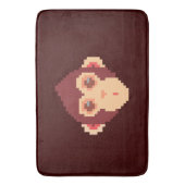 Tapis De Bain Visage de singe pixelisé mignon (devant Vertical)