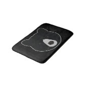 Tapis De Bain Visage d'ours noir (Angle)