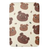 Tapis De Bain Visage drôle d'ours (devant Vertical)