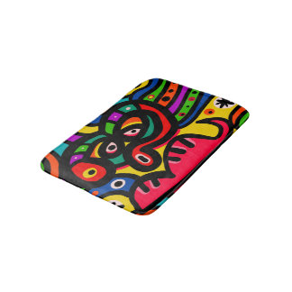 Tapis De Bain Visage moderne d'art abstrait