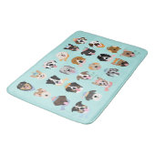 Tapis De Bain Visages de chiens d'hiver (Angle)