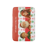 Tapis De Bain Visages de Père Noël & d'Elfe | Bain de Noël Amusa (Devant (Vertical))