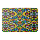 Tapis De Bain Vitrail jaune, rouge et bleu (Devant)
