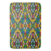 Tapis De Bain Vitrail jaune, rouge et bleu (devant Vertical)
