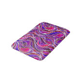 Tapis De Bain Vitrail violet Abstrait (Angle)