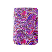 Tapis De Bain Vitrail violet Abstrait (Devant (Vertical))