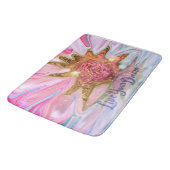 Tapis De Bain Vivez votre rêve - Rose Flower power (Angle)