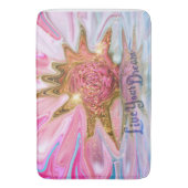 Tapis De Bain Vivez votre rêve - Rose Flower power (devant Vertical)