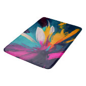 Tapis De Bain Vivid Bloom – Énergie florale abstraite explosive (Angle)