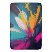 Tapis De Bain Vivid Bloom – Énergie florale abstraite explosive (devant Vertical)