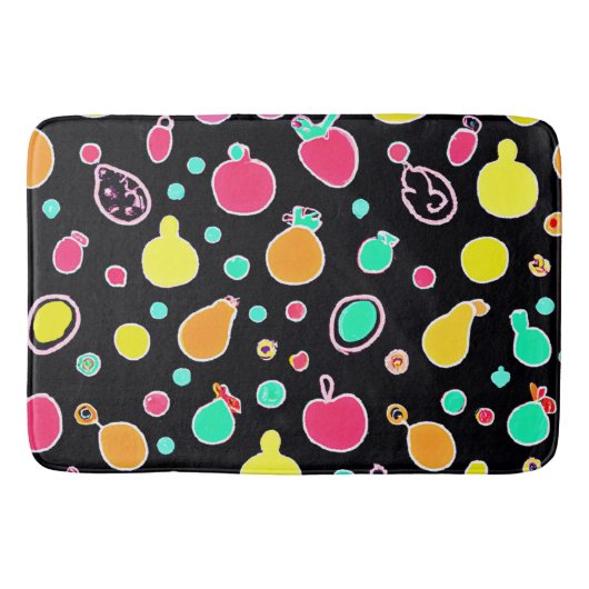 Tapis De Bain Vivid Neon Motif fruité (Devant)