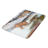 Tapis De Bain Vizsla hongroise, canards de chasse en hiver (Angle)