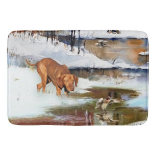 Tapis De Bain Vizsla hongroise, canards de chasse en hiver