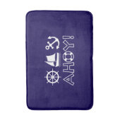 Tapis De Bain Voilier Ancre Ahoy! BLANCHE (Devant (Vertical))