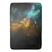 Tapis De Bain Vol de libellule verte lumineuse (devant Vertical)