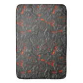 Tapis De Bain Volcan de lave molle noir et rouge (devant Vertical)