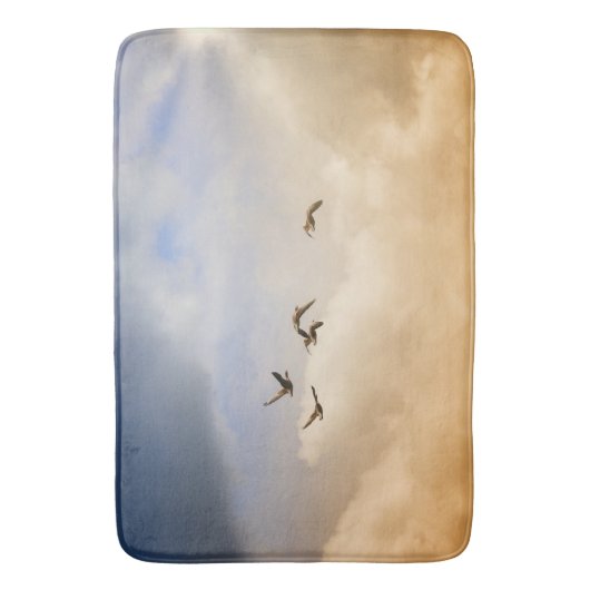 Tapis De Bain Vols d'oiseaux (devant Vertical)