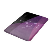 Tapis De Bain Vos initiales de chevauchement | Moderne violet et (Angle)