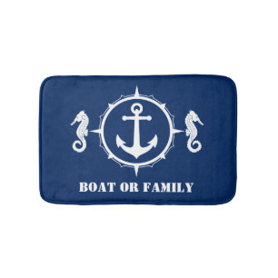 Tapis De Bain Votre bateau ou votre nom de famille Ancre Cheval