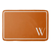 Tapis De Bain Votre monogramme en orange brûlé (Devant)