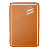 Tapis De Bain Votre monogramme en orange brûlé (devant Vertical)