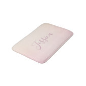 Tapis De Bain Votre nom | Elegant Script Soft Ombre (Angle)