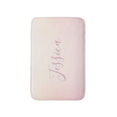 Tapis De Bain Votre nom | Elegant Script Soft Ombre (Devant (Vertical))