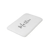 Tapis De Bain Votre nom | Script élégant (Angle)