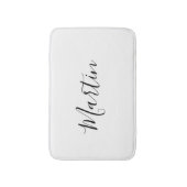 Tapis De Bain Votre nom | Script élégant (Devant (Vertical))