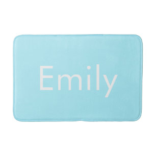 Tapis De Bain Votre propre nom ou mot   Bleu ciel doux