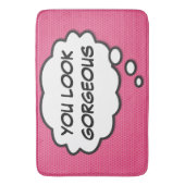 Tapis De Bain VOUS AVEZ L'AIR GORGE Penser bulle rose (devant Vertical)