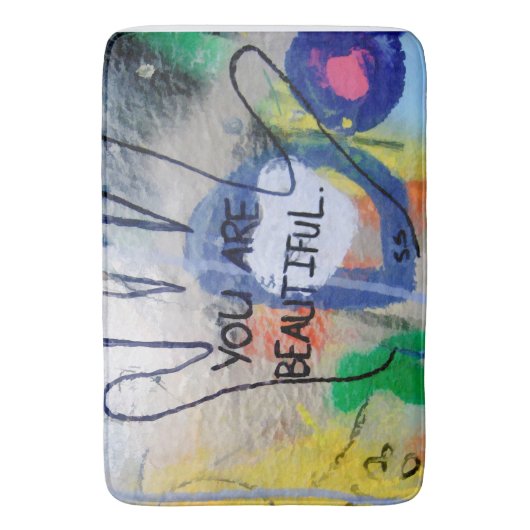 Tapis De Bain Vous Êtes De Beaux Graffitis (devant Vertical)