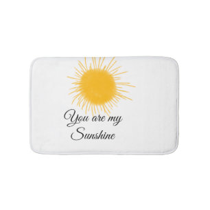 Tapis De Bain vous êtes mon soleil jaune orange rayons de soleil
