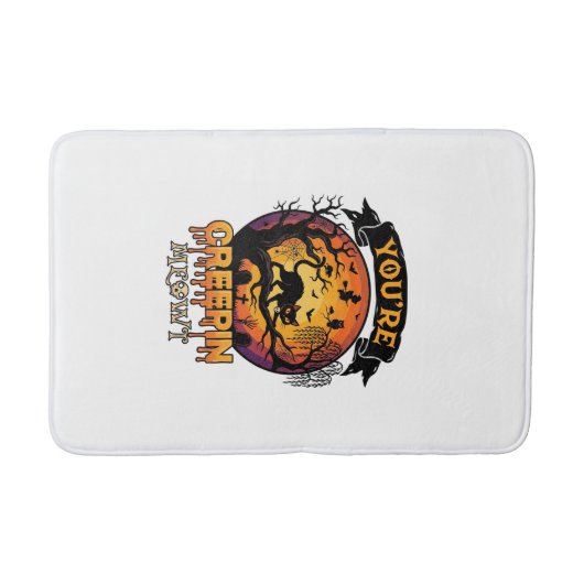 Tapis De Bain Vous Me Faites Frissonner Halloween Chat Noir Plei (Devant)