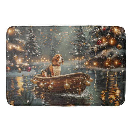 Tapis De Bain Voyage de Noël de la Beagle (Devant)