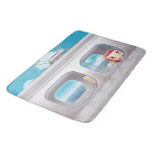 Tapis De Bain Voyage en train avec chat (Angle)