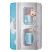 Tapis De Bain Voyage en train avec chat (devant Vertical)