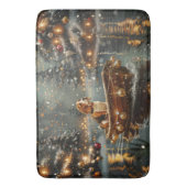 Tapis De Bain Voyage festif de Noël beagle (devant Vertical)