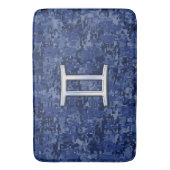 Tapis De Bain Voyage Gemini : Camouflage numérique bleu marine (devant Vertical)